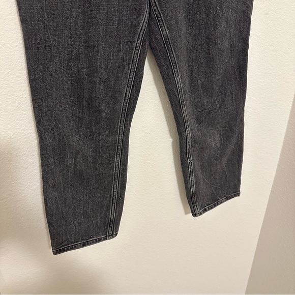 Abercrombie & Fitch The Mom High Rise Jeans Gray Black Wash Size 27 Short Women - Picture 4 of 9